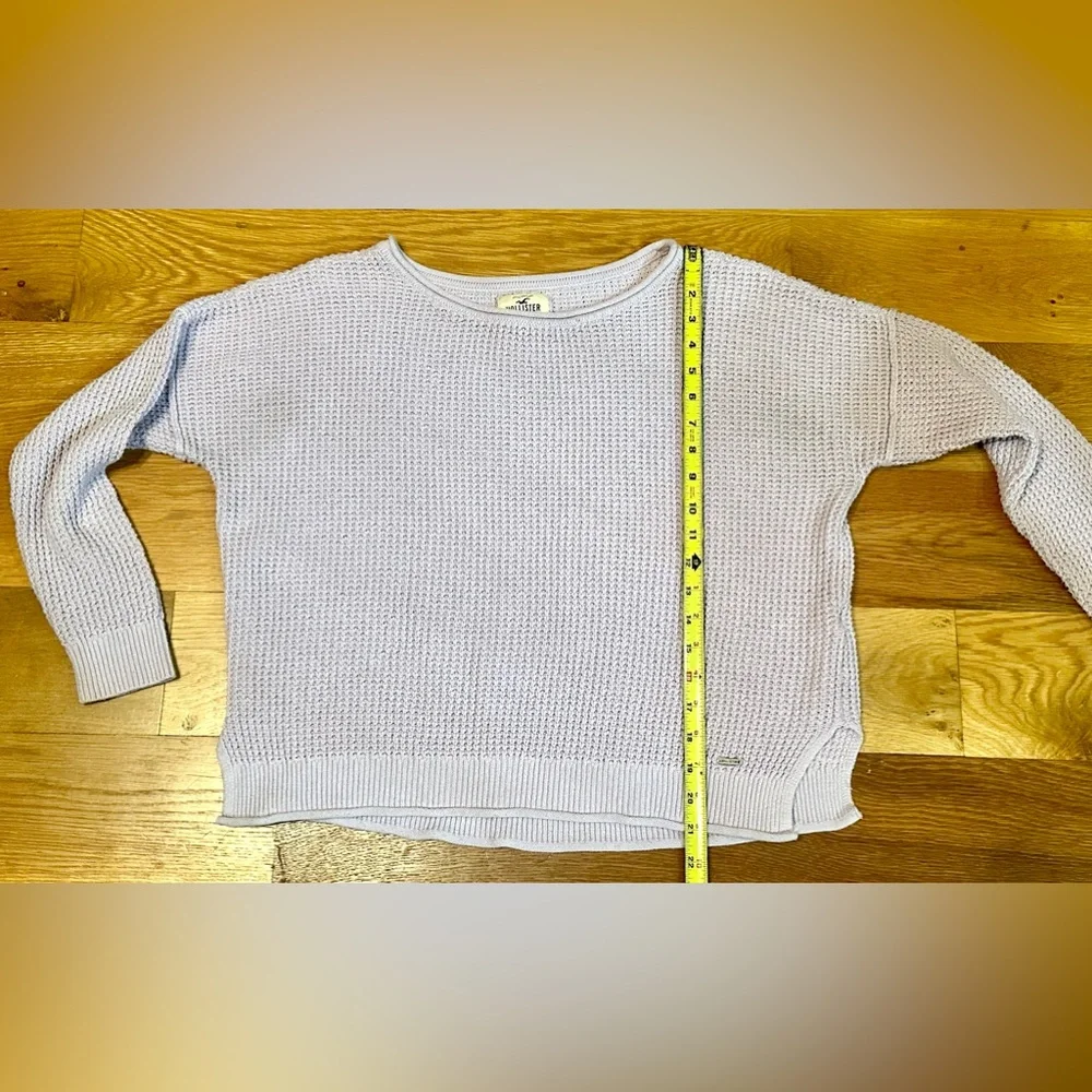 Hollister Knit Waffle Style Crew neck Light Pink Cardigan Sweater Large - Picture 6 of 7